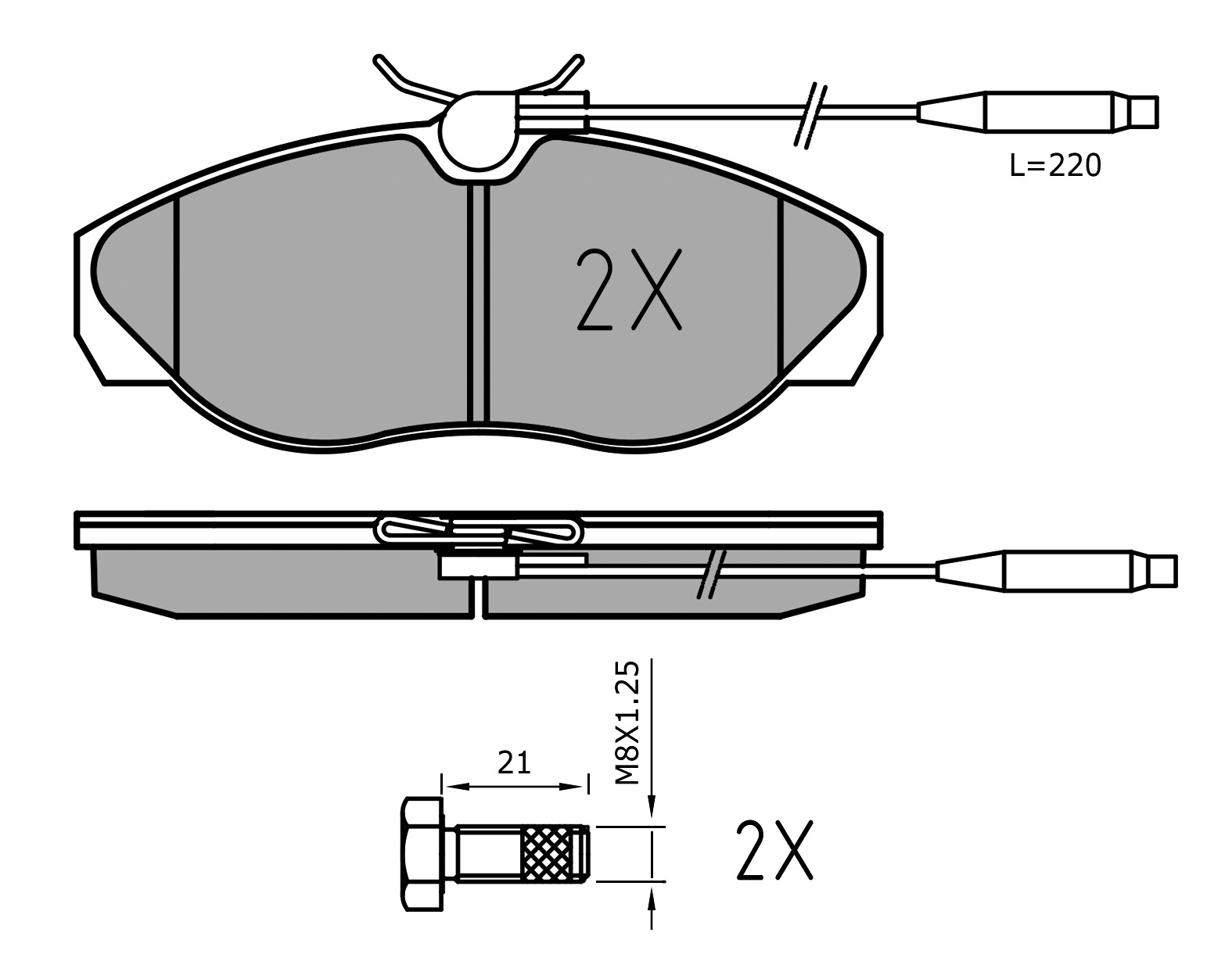 MEYLE Bremseklodser 0252179719pd foraksel for PEUGEOT CITROËN FIAT