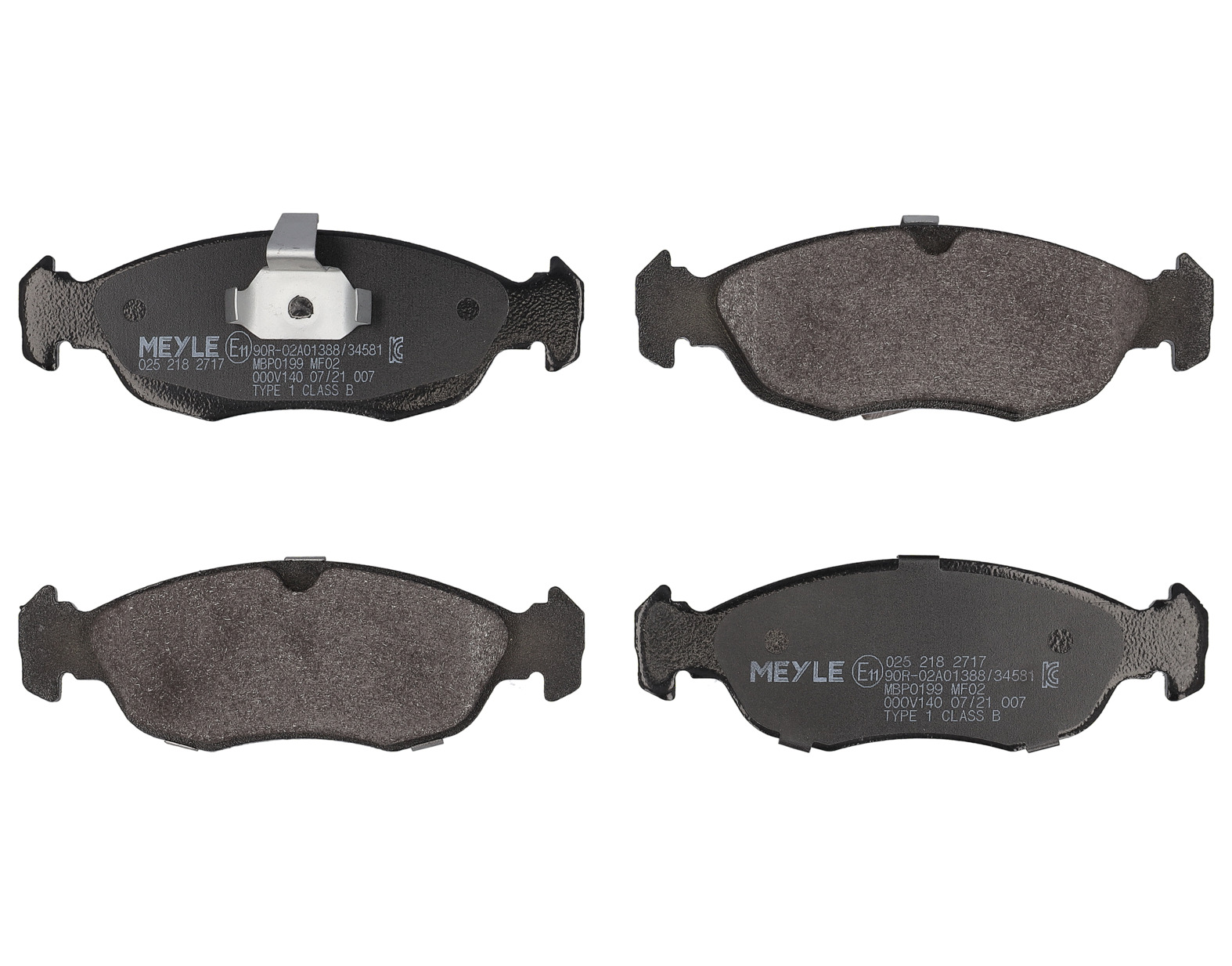 MEYLE Bremseklodser 0252182717 foraksel for PEUGEOT CITROËN