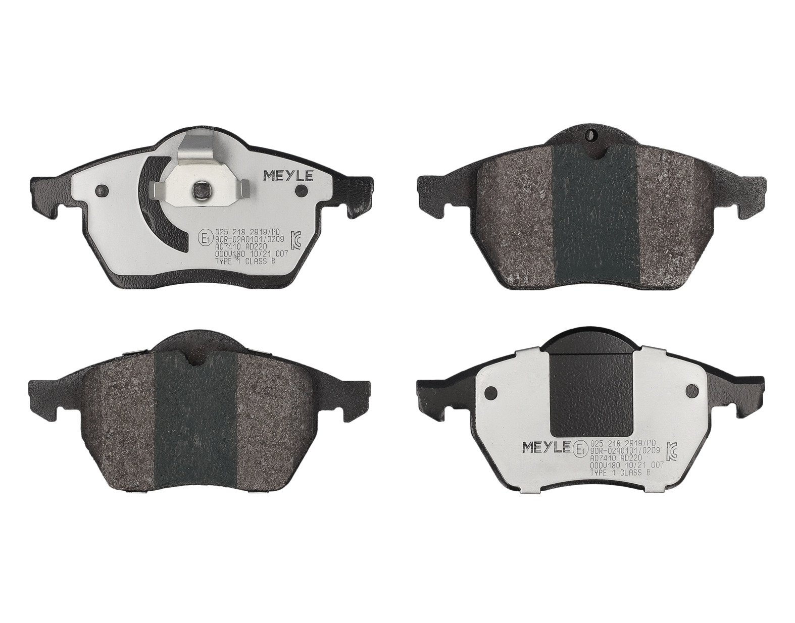 MEYLE Bremseklodser 0252182919pd foraksel for VAUXHALL OPEL SAAB GENERAL MOTORS