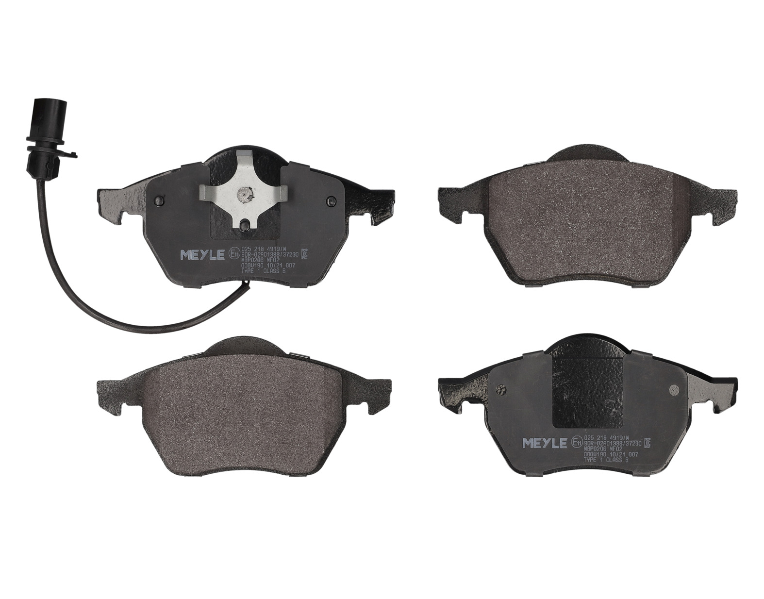 MEYLE Bremseklodser 0252184919w foraksel for FORD VW