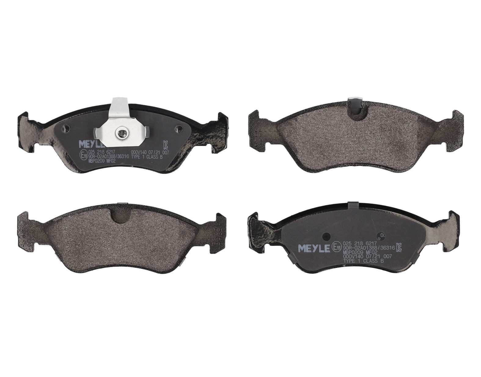 MEYLE Bremseklodser 0252186217 foraksel for VAUXHALL OPEL GENERAL MOTORS DAEWOO