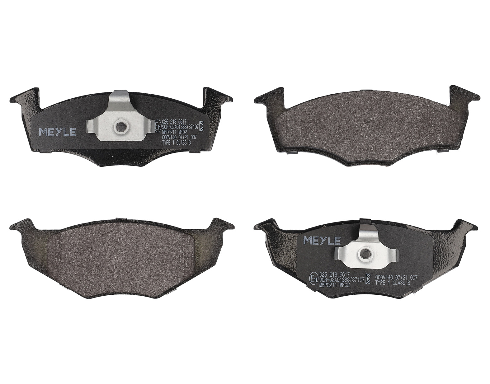 MEYLE Bremseklodser 0252186617 foraksel for VW