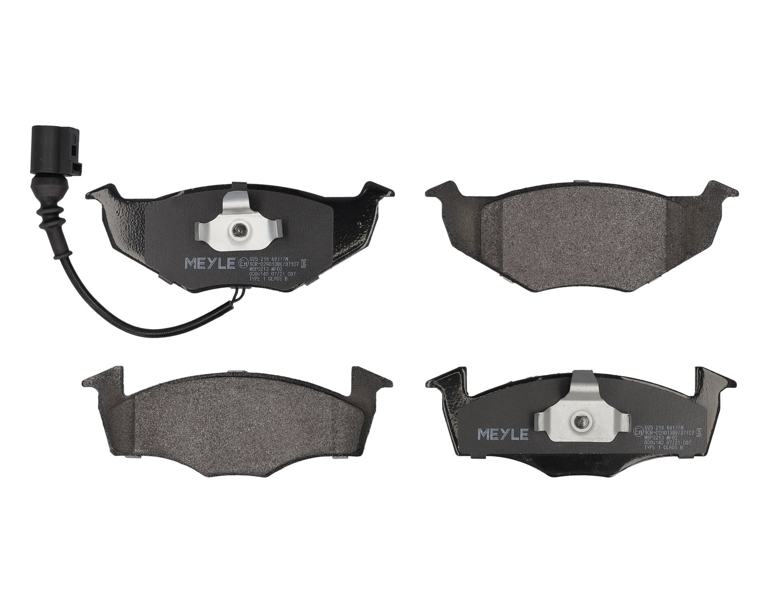 MEYLE Bremseklodser 0252186817w foraksel for VW