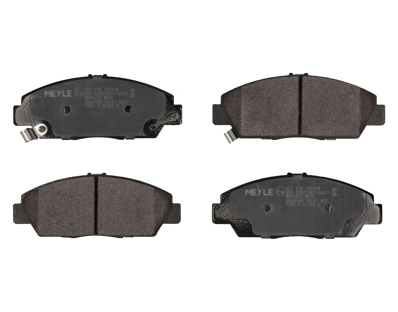 MEYLE Bremseklodser 0252187918w foraksel for HONDA ROVER