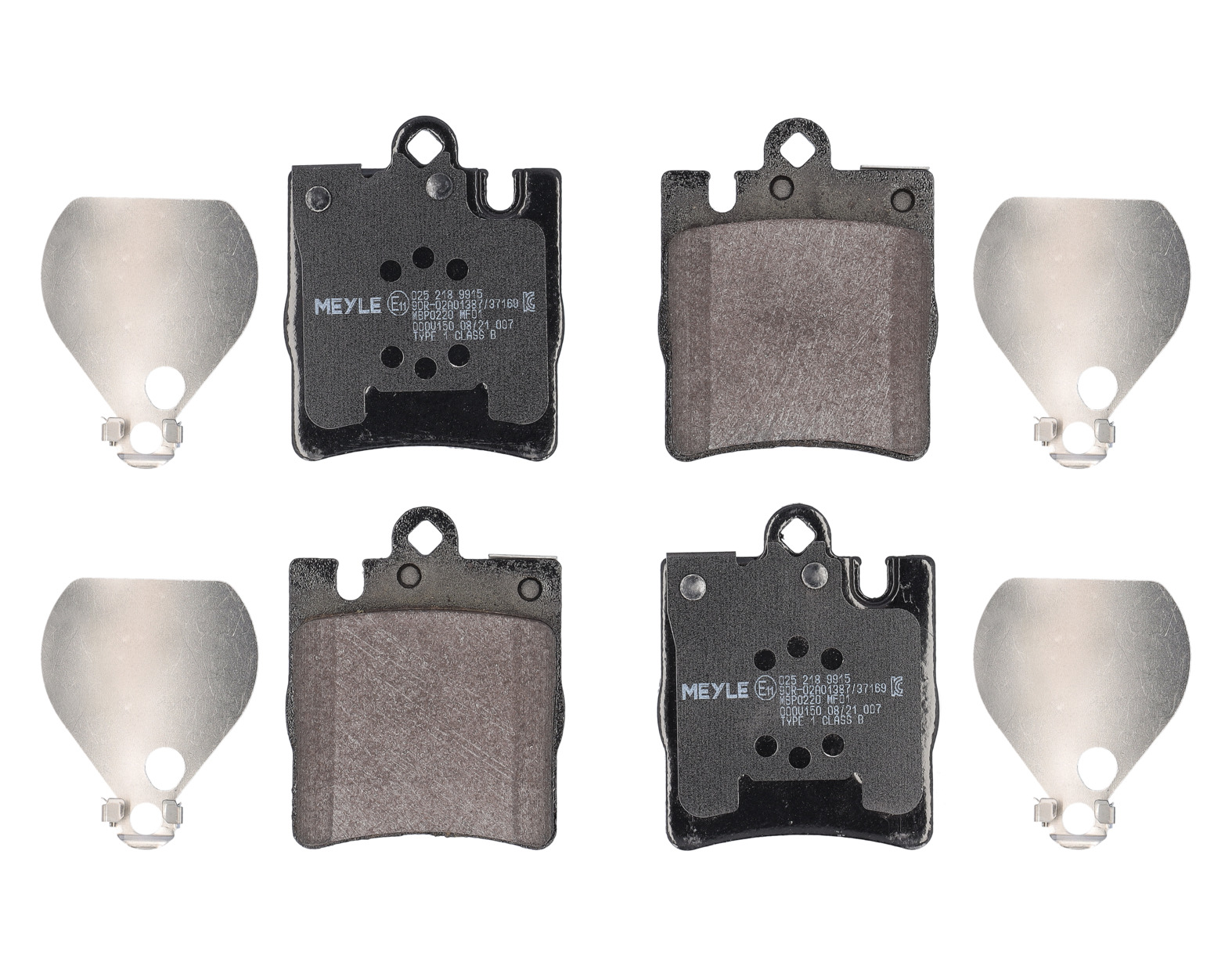 MEYLE Bremseklodser 0252189915 bagaksel for MERCEDES-BENZ
