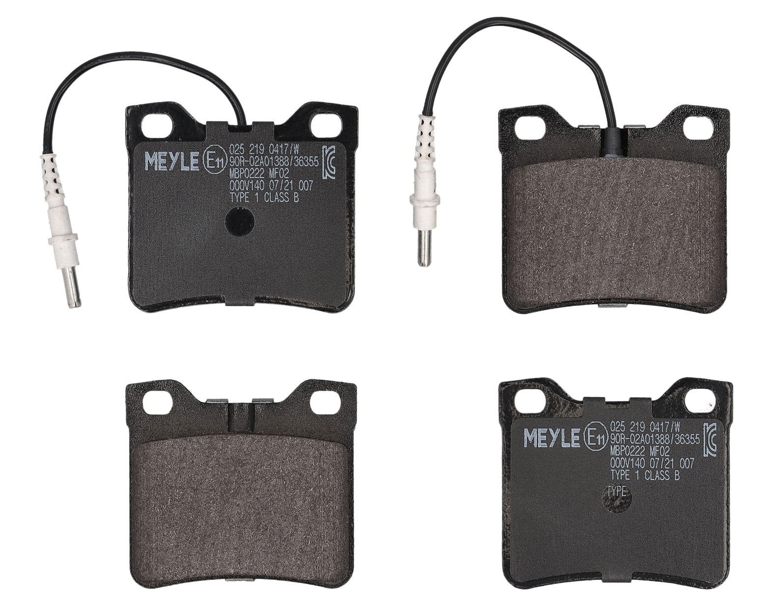 MEYLE Bremseklodser 0252190417w bagaksel for MERCEDES-BENZ