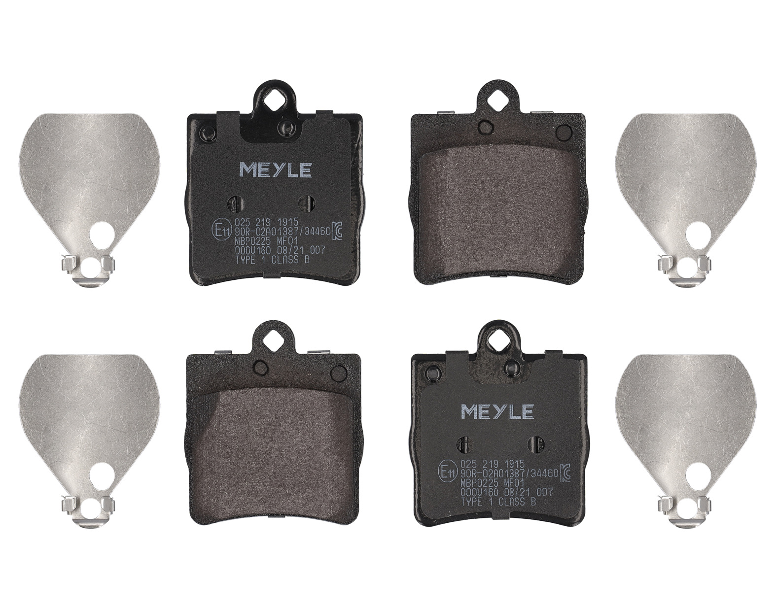 MEYLE Bremseklodser 0252191915 bagaksel for CHRYSLER MERCEDES-BENZ