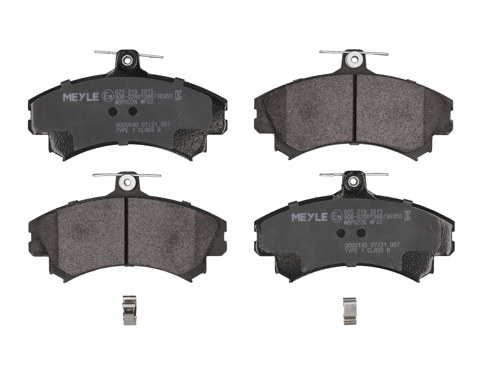 MEYLE Bremseklodser 0252192015 foraksel for VOLVO MITSUBISHI