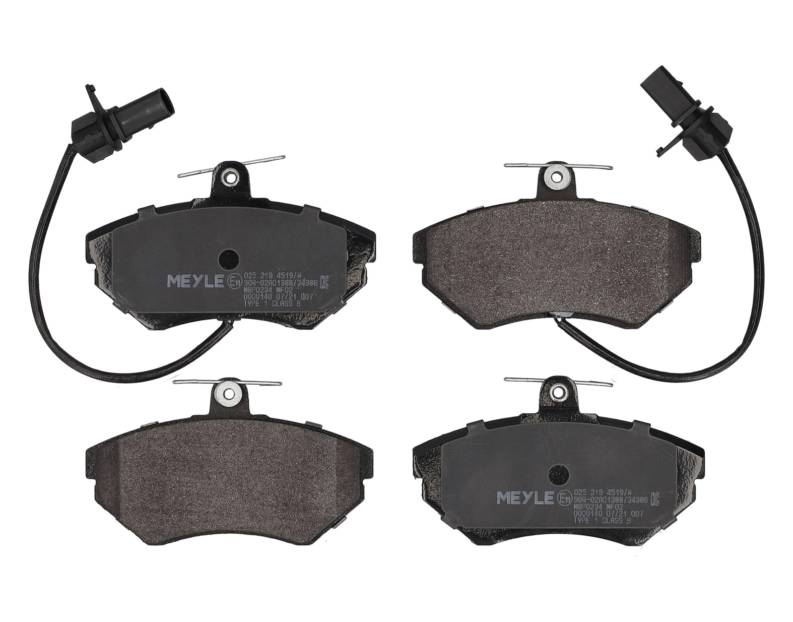 MEYLE Bremseklodser 0252194519w foraksel for VW