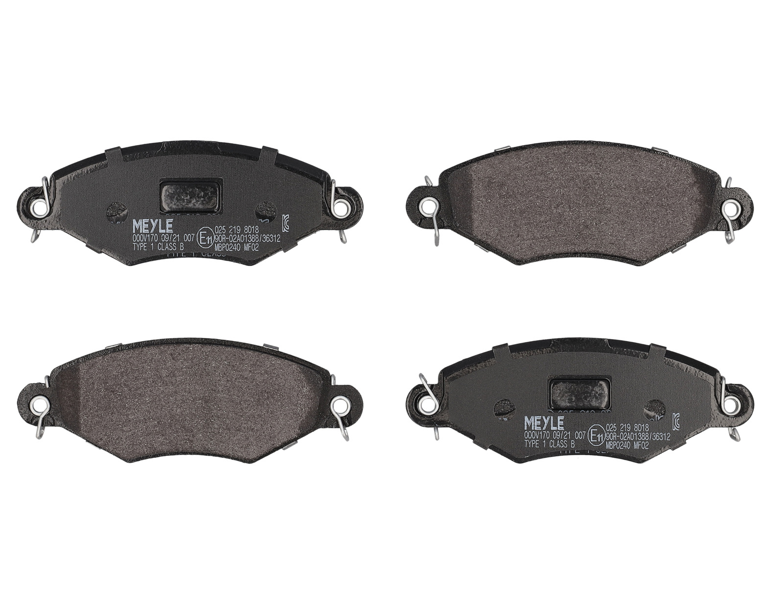 MEYLE Bremseklodser 0252198018 foraksel for CITROËN PEUGEOT NISSAN RENAULT