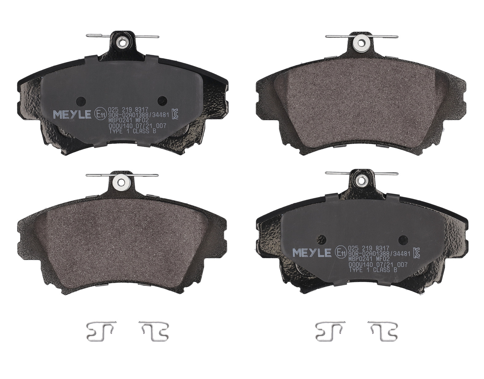 MEYLE Bremseklodser 0252198317 foraksel for VOLVO MITSUBISHI SMART