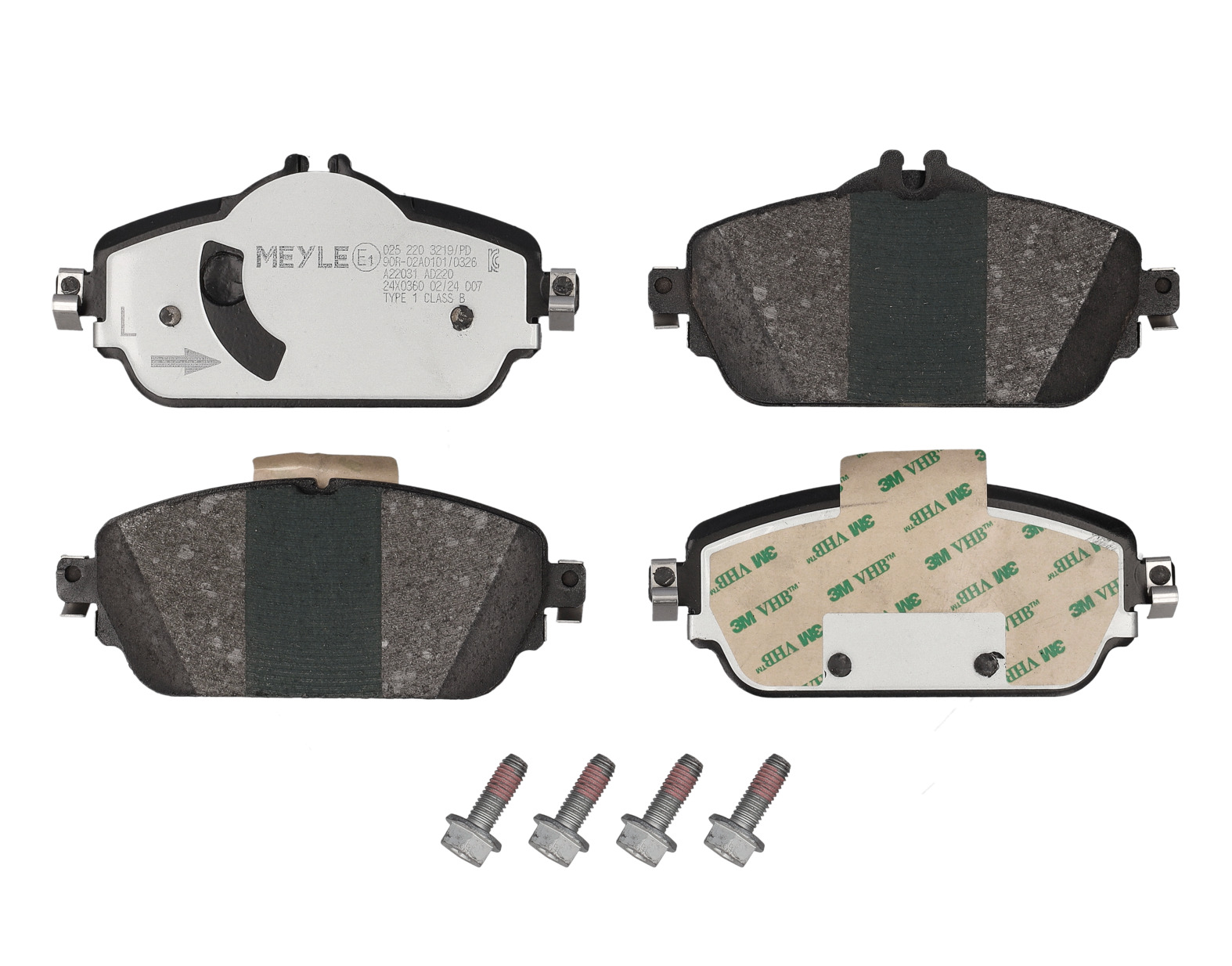 MEYLE Bremseklodser 0252203219pd foraksel for MERCEDES-BENZ