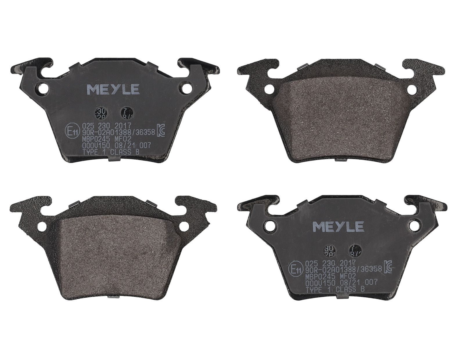 MEYLE Bremseklodser 0252302017 bagaksel for MERCEDES-BENZ