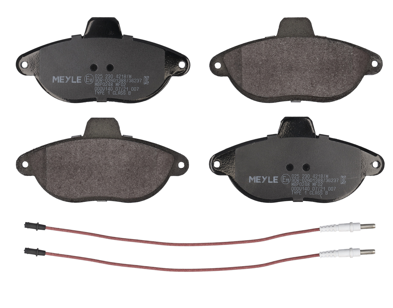 MEYLE Bremseklodser 0252304218w foraksel for PEUGEOT CITROËN FIAT
