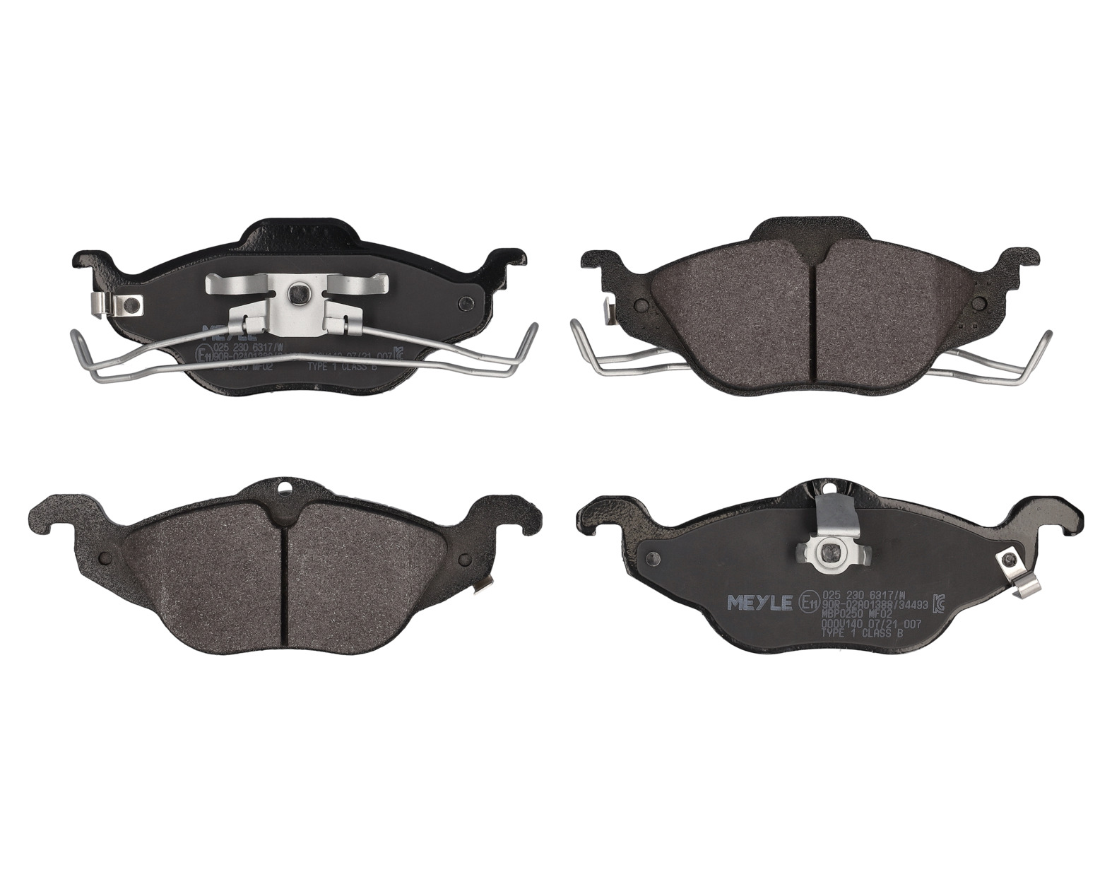 MEYLE Bremseklodser 0252306317w foraksel for VAUXHALL GENERAL MOTORS