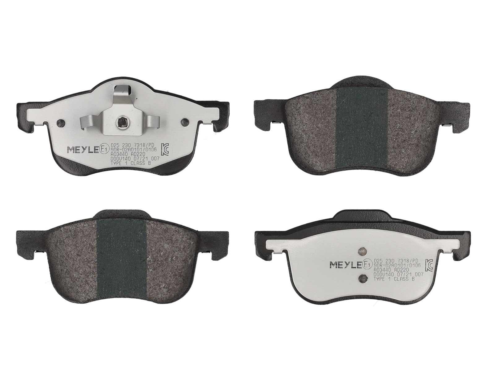 MEYLE Bremseklodser 0252307318pd foraksel for VOLVO