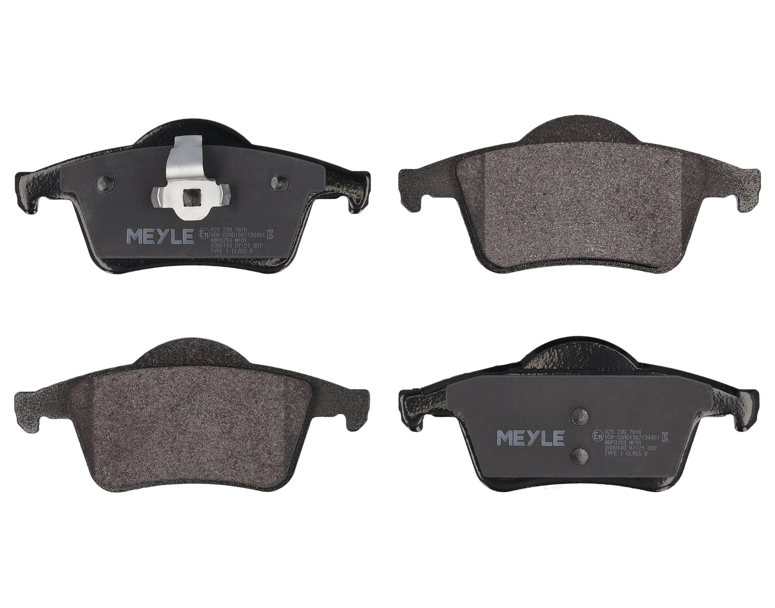 MEYLE Bremseklodser 0252307616 bagaksel for VOLVO