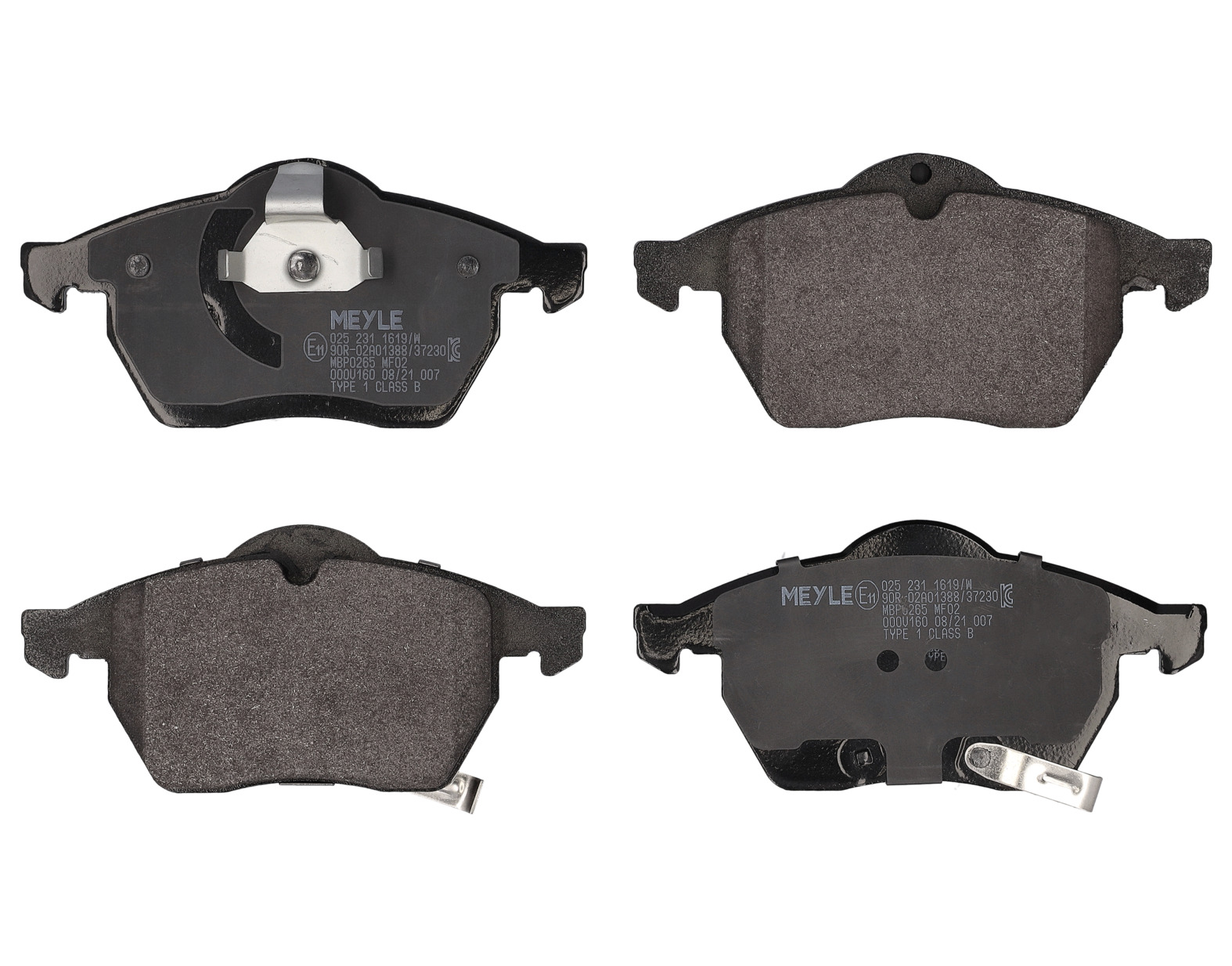 MEYLE Bremseklodser 0252311619w foraksel for OPEL VAUXHALL SAAB GENERAL MOTORS