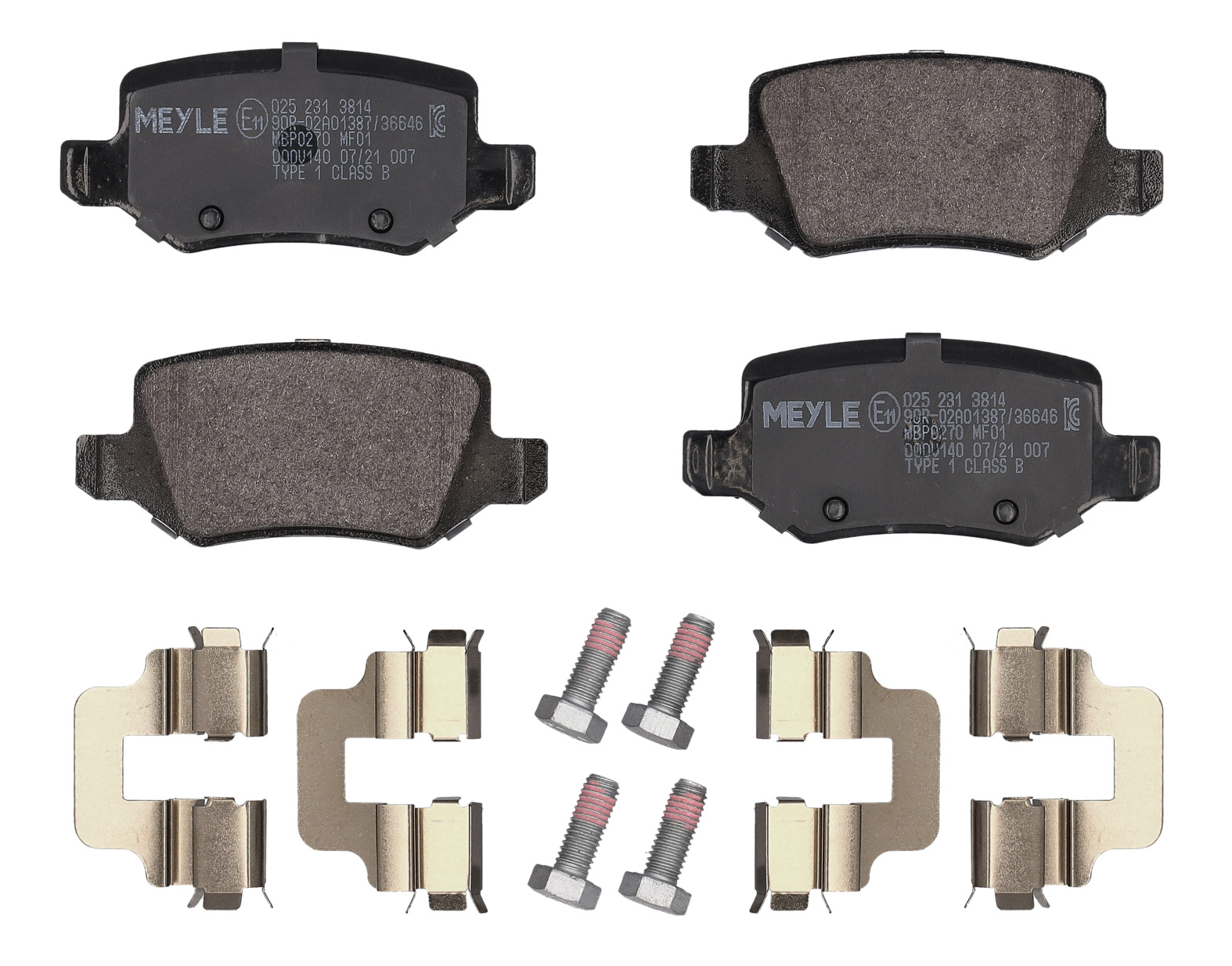 MEYLE Bremseklodser 0252313814 bagaksel for MERCEDES-BENZ