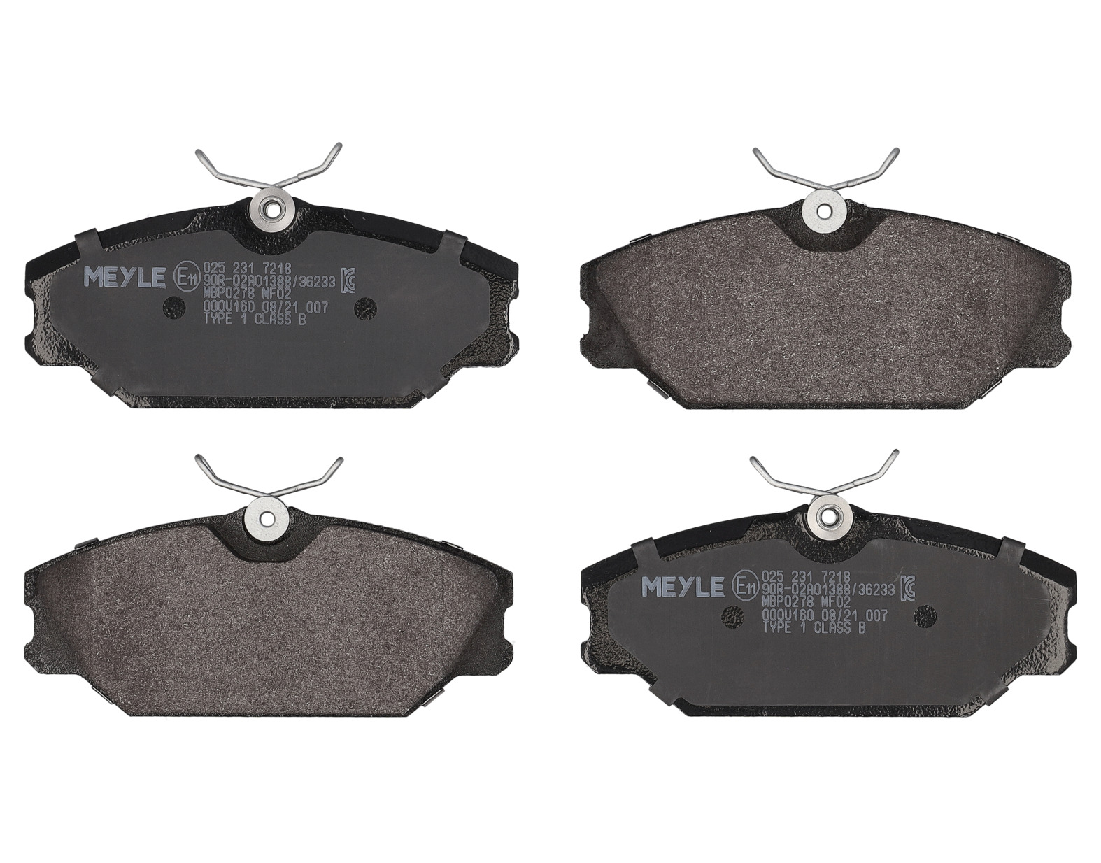 MEYLE Bremseklodser 0252317218 foraksel for RENAULT