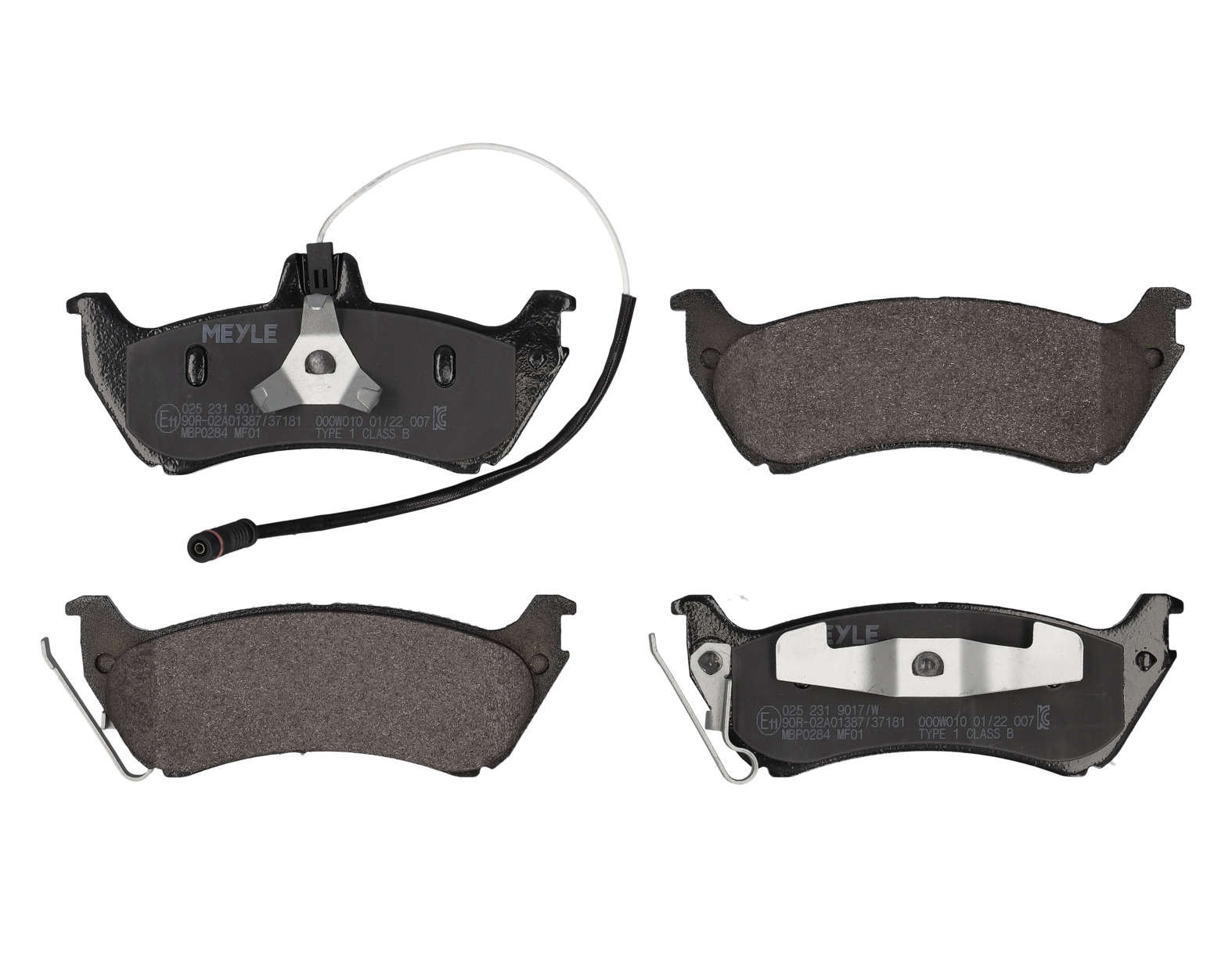 MEYLE Bremseklodser 0252319017w bagaksel for MERCEDES-BENZ