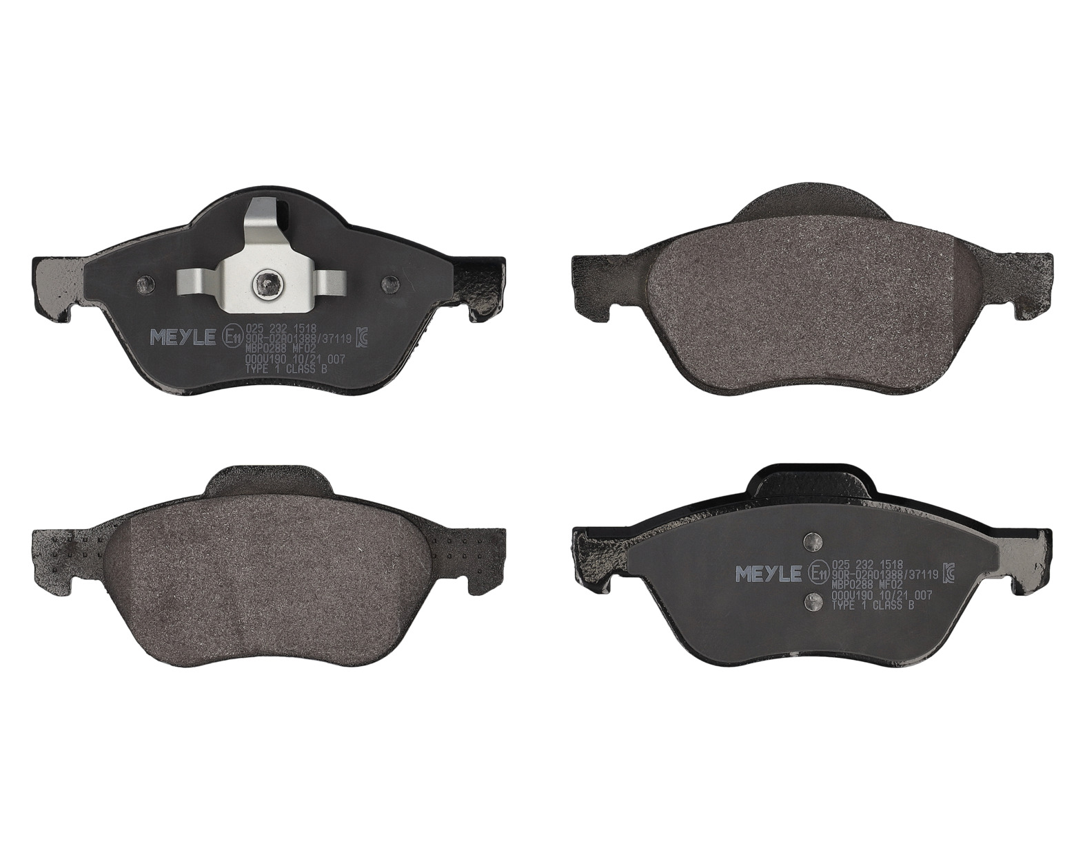MEYLE Bremseklodser 0252321518 foraksel for RENAULT