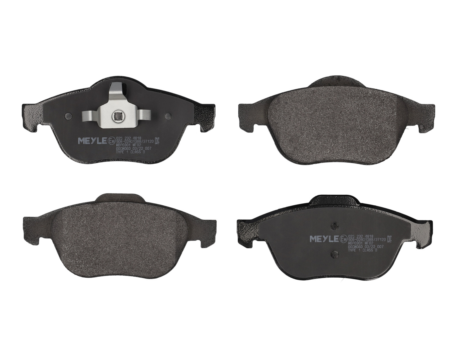 MEYLE Bremseklodser 0252324818 foraksel for RENAULT
