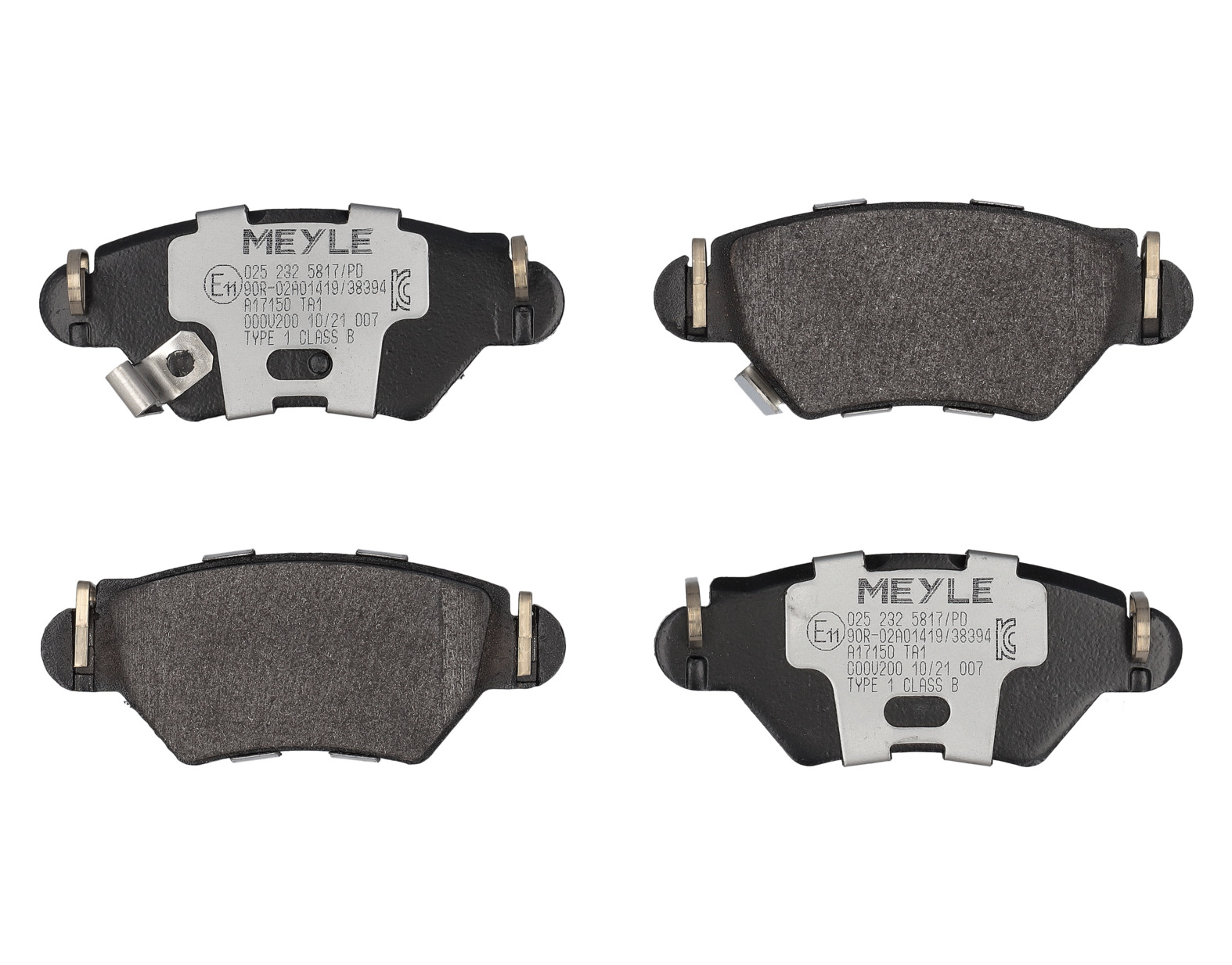 MEYLE Bremseklodser 0252325817pd bagaksel for VAUXHALL OPEL GENERAL MOTORS