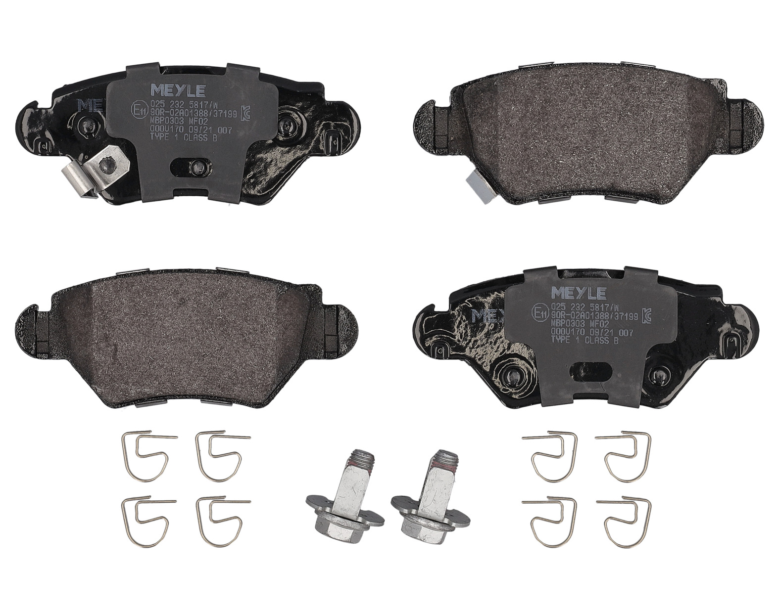 MEYLE Bremseklodser 0252325817w bagaksel for VAUXHALL OPEL GENERAL MOTORS