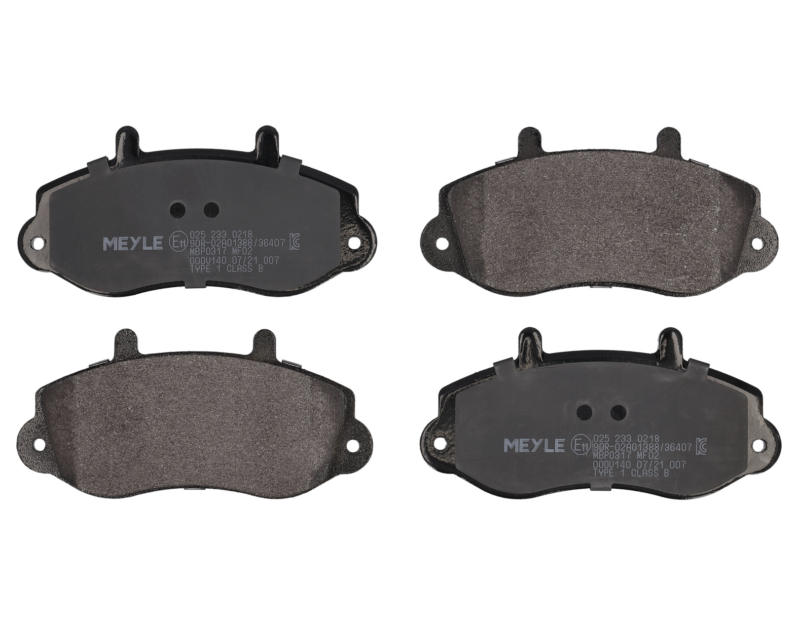 MEYLE Bremseklodser 0252330218 foraksel for VAUXHALL GENERAL MOTORS RENAULT