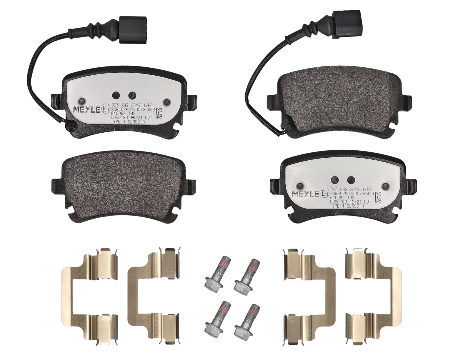 MEYLE Bremseklodser 02523326171pd bagaksel for AUDI VW