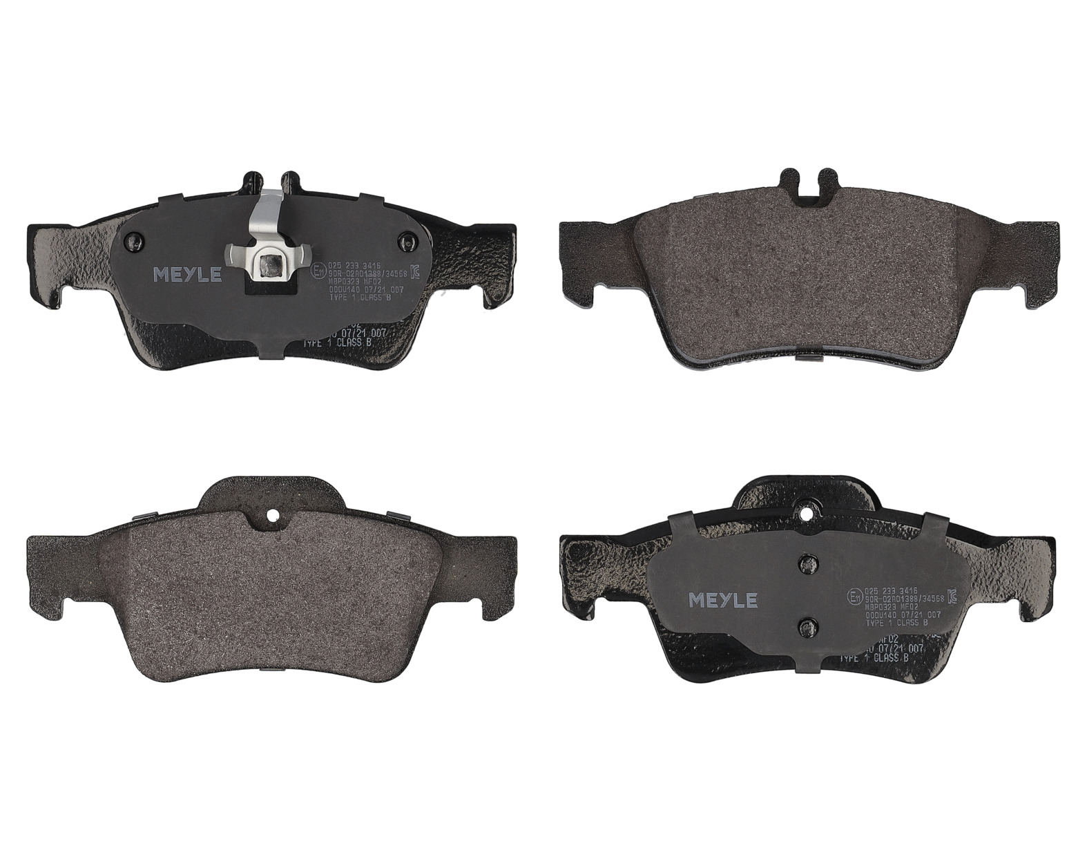 MEYLE Bremseklodser 0252333416 bagaksel for MERCEDES-BENZ
