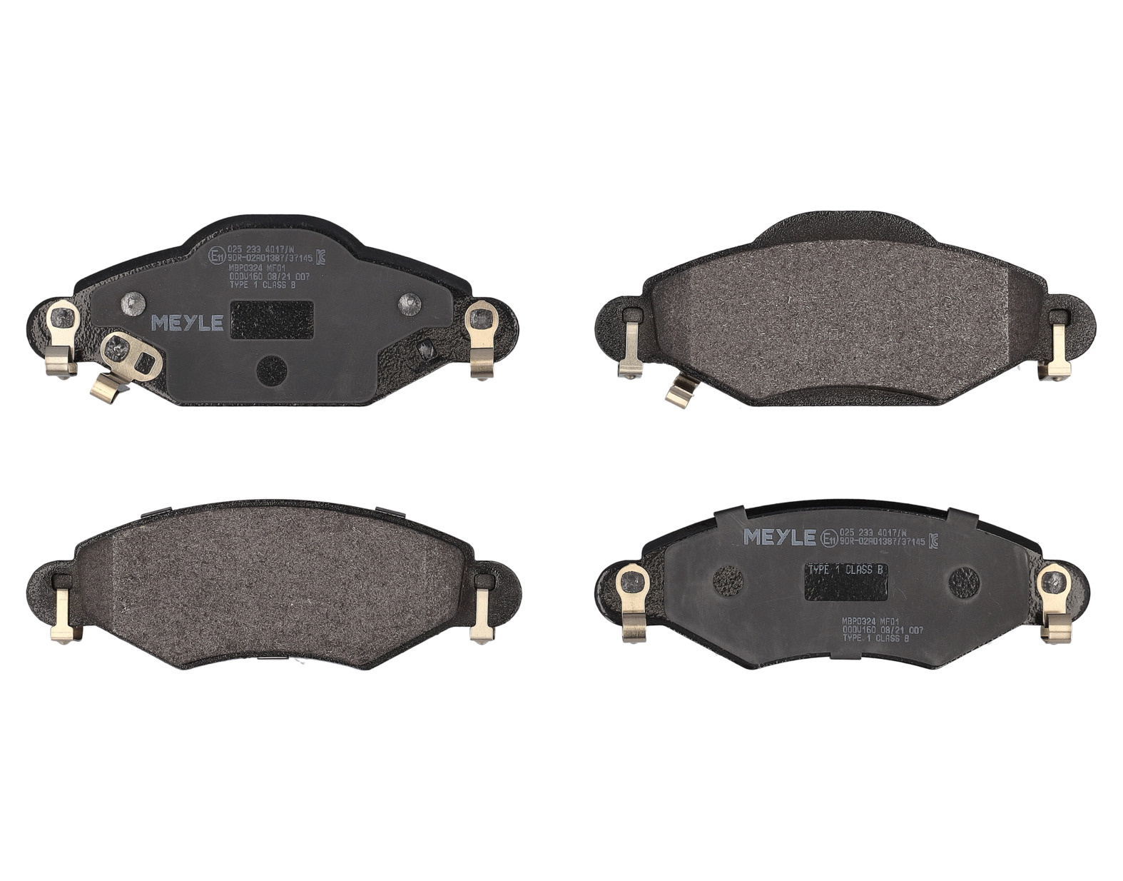 MEYLE Bremseklodser 0252334017w foraksel for TOYOTA