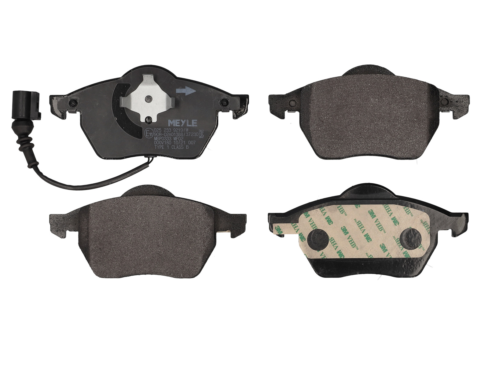 MEYLE Bremseklodser 0252339219w foraksel for AUDI VW