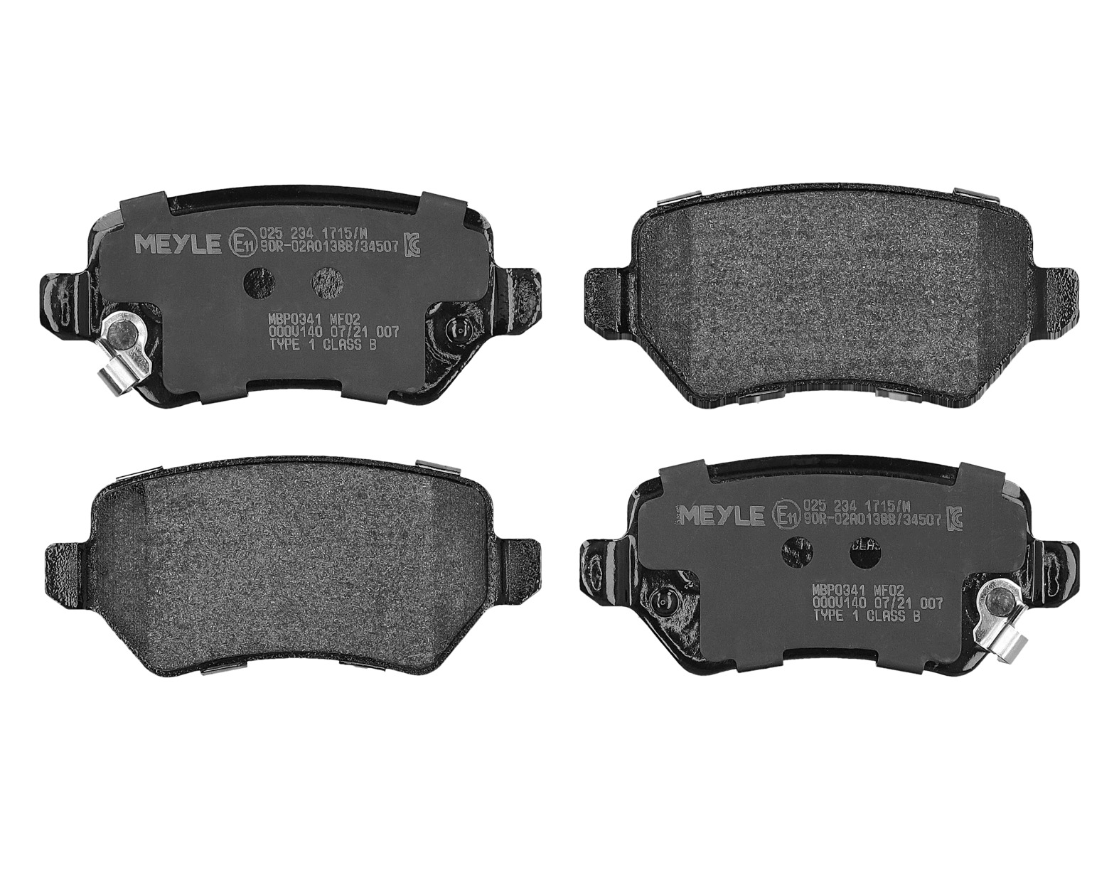 MEYLE Bremseklodser 0252341715w bagaksel for VAUXHALL OPEL GENERAL MOTORS KIA