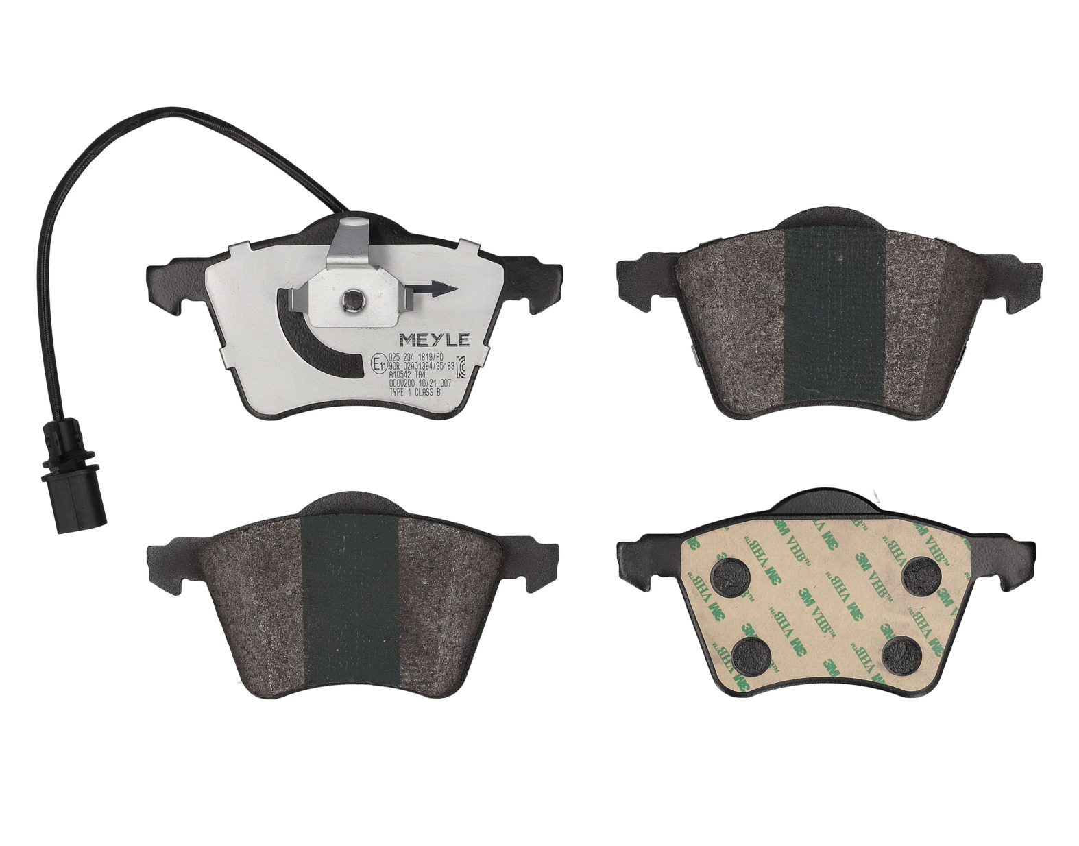 MEYLE Bremseklodser 0252341819pd foraksel for FORD VW