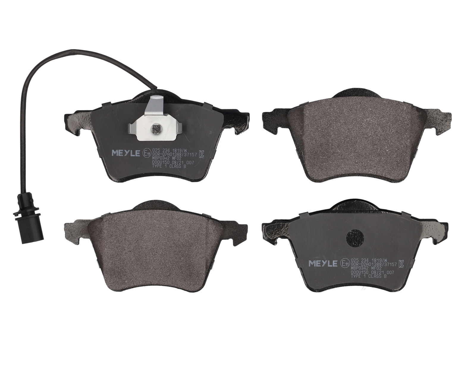 MEYLE Bremseklodser 0252341819w foraksel for FORD VW