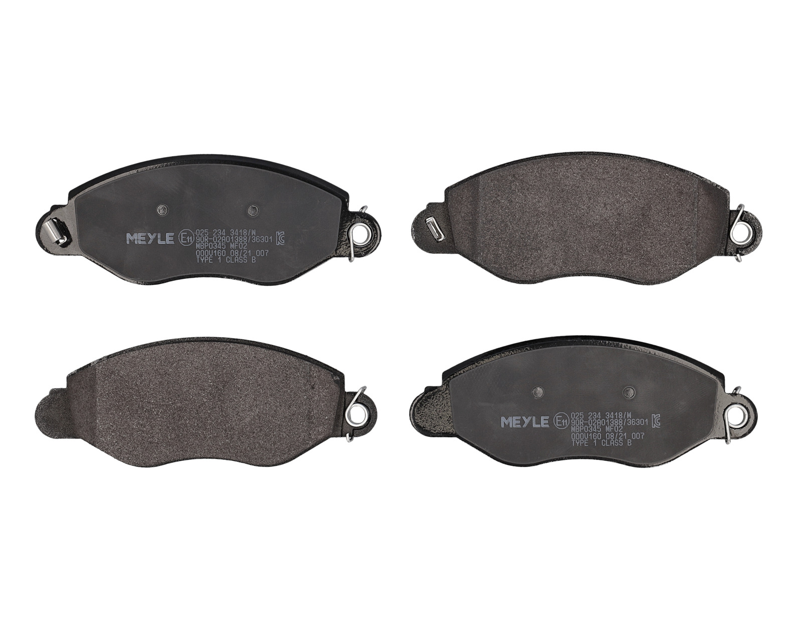 MEYLE Bremseklodser 0252343418w foraksel for FORD