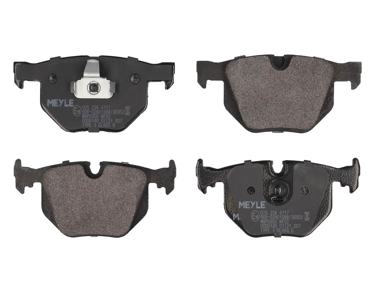 MEYLE Bremseklodser 0252344717 bagaksel for BMW