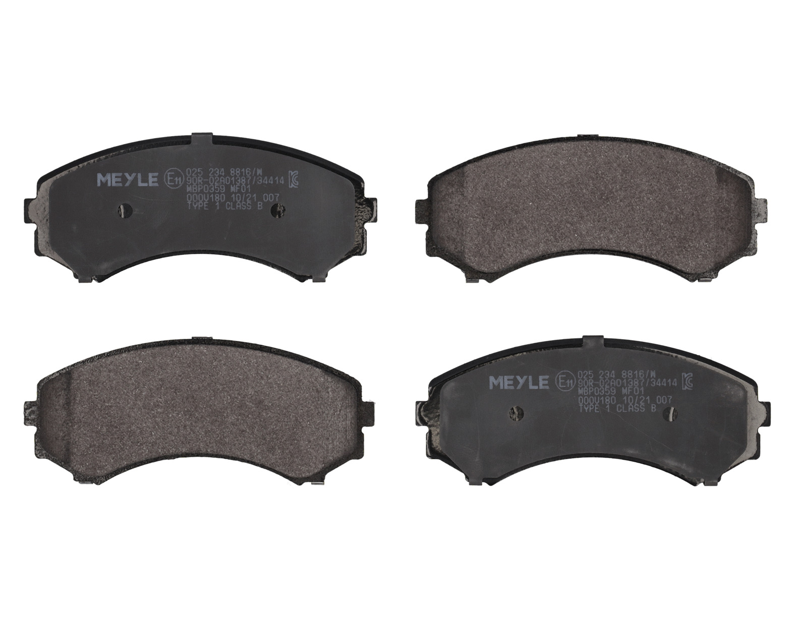 MEYLE Bremseklodser 0252348816w foraksel for ISUZU MITSUBISHI