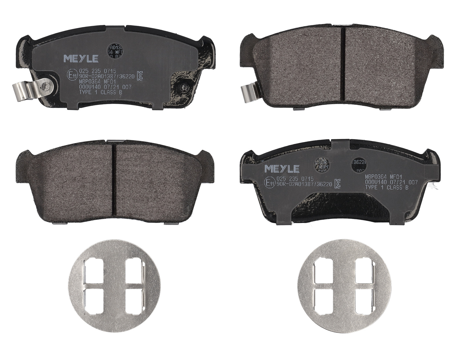 MEYLE Bremseklodser 0252350715 foraksel for PEUGEOT DAIHATSU SUBARU MITSUBISHI NISSAN SUZUKI TOYOTA