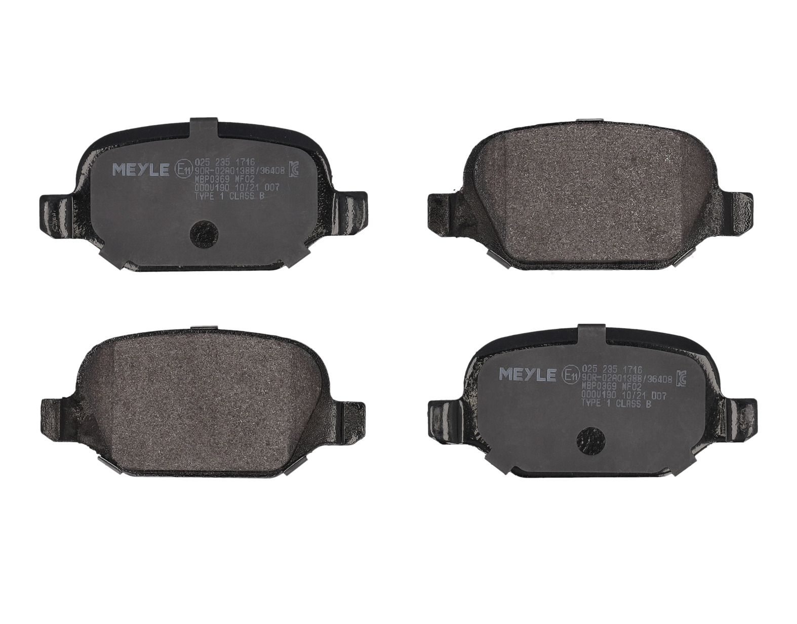 MEYLE Bremseklodser 0252351716 bagaksel for LANCIA FIAT ALFA ROMEO