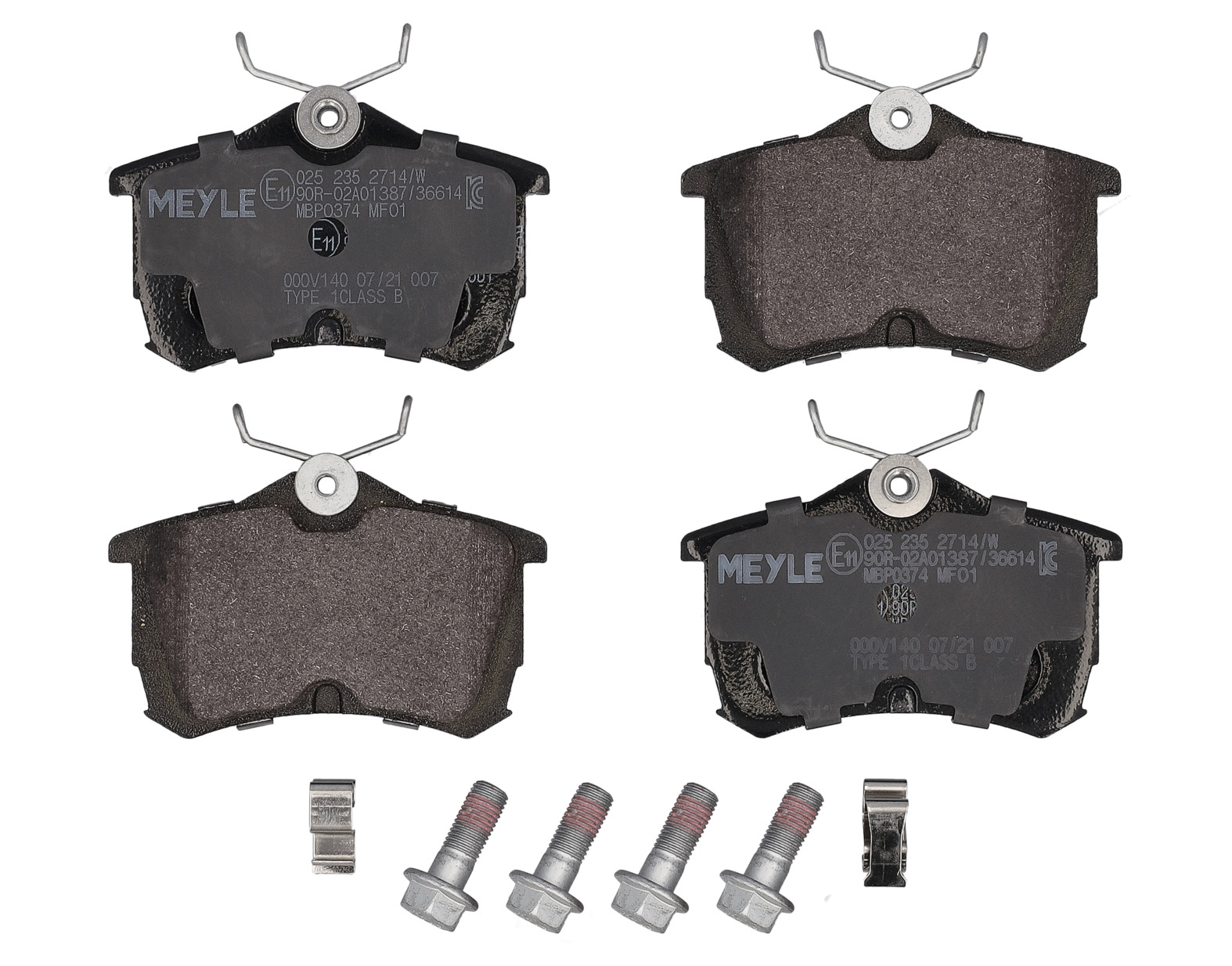 MEYLE Bremseklodser 0252352714w bagaksel for HONDA