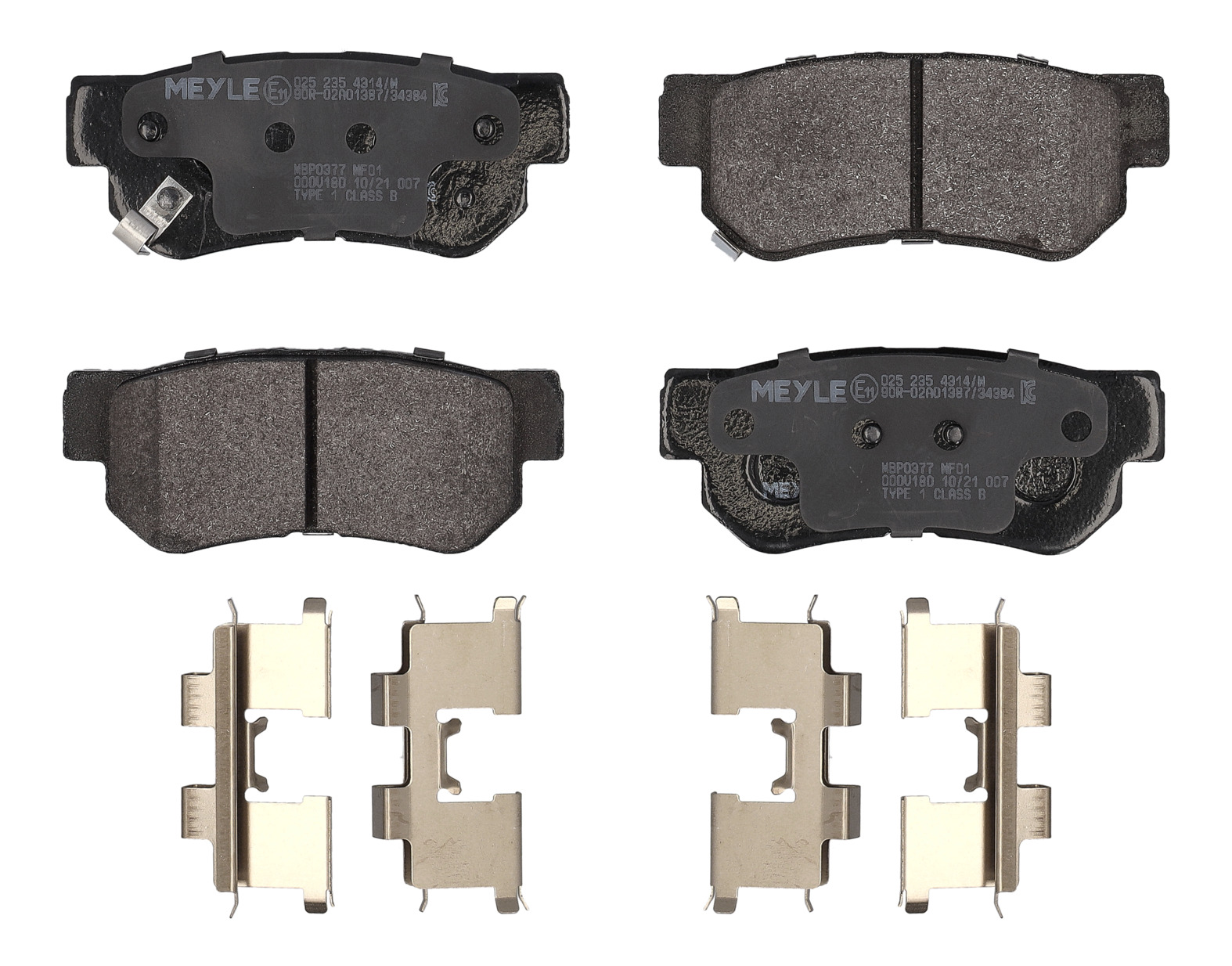 MEYLE Bremseklodser 0252354314w bagaksel for KIA SSANGYONG HYUNDAI