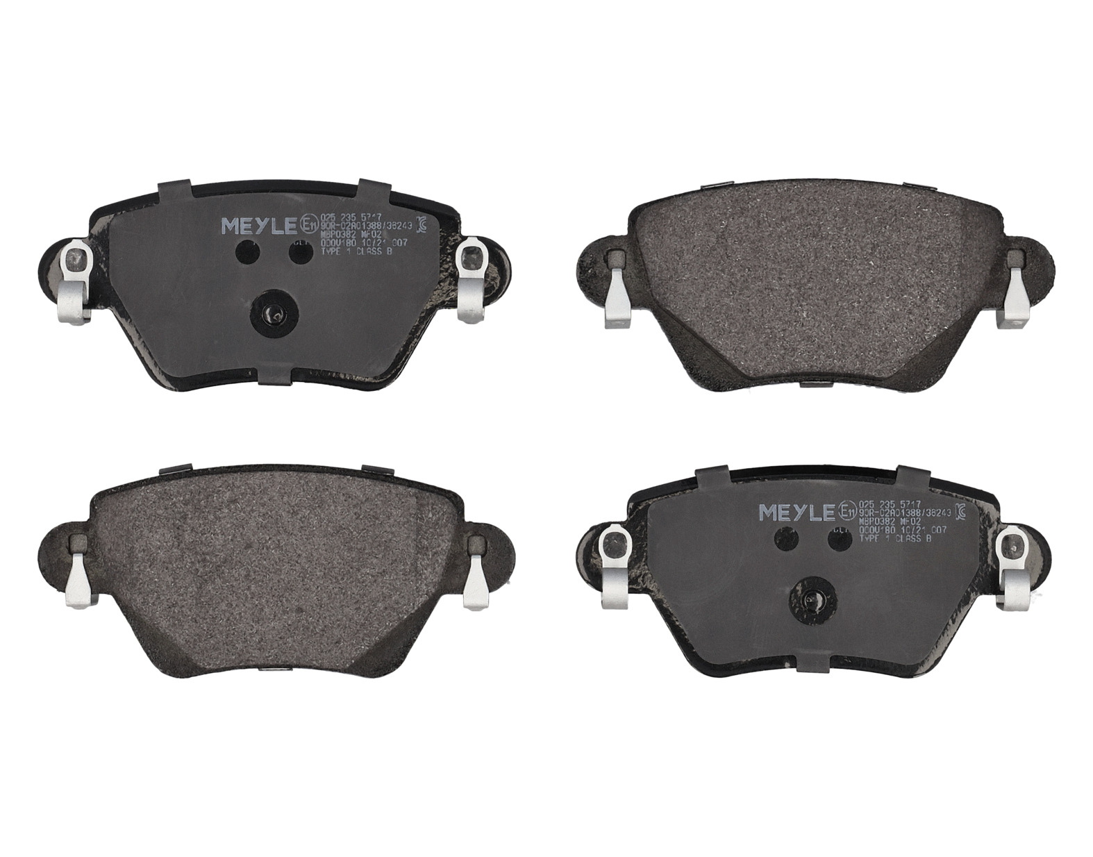 MEYLE Bremseklodser 0252355717 bagaksel for FORD JAGUAR RENAULT