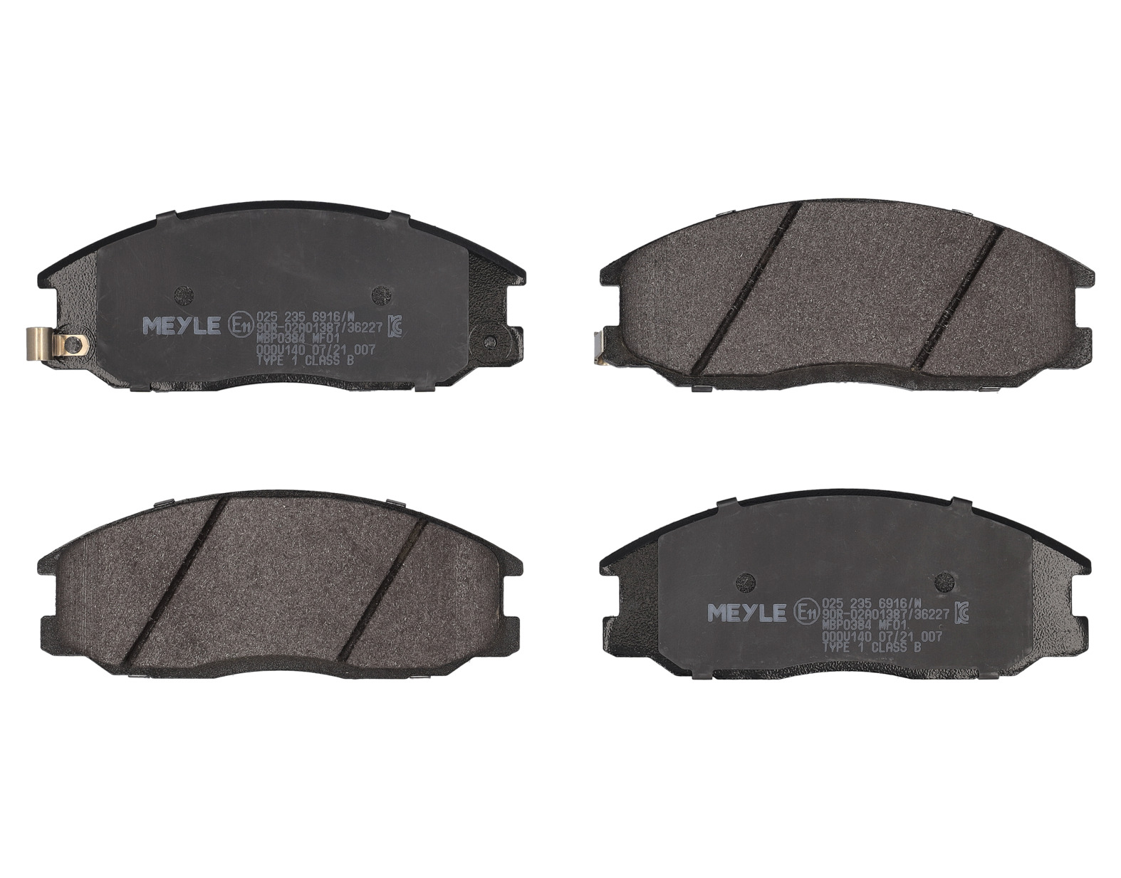 MEYLE Bremseklodser 0252356916w foraksel for SSANGYONG HYUNDAI
