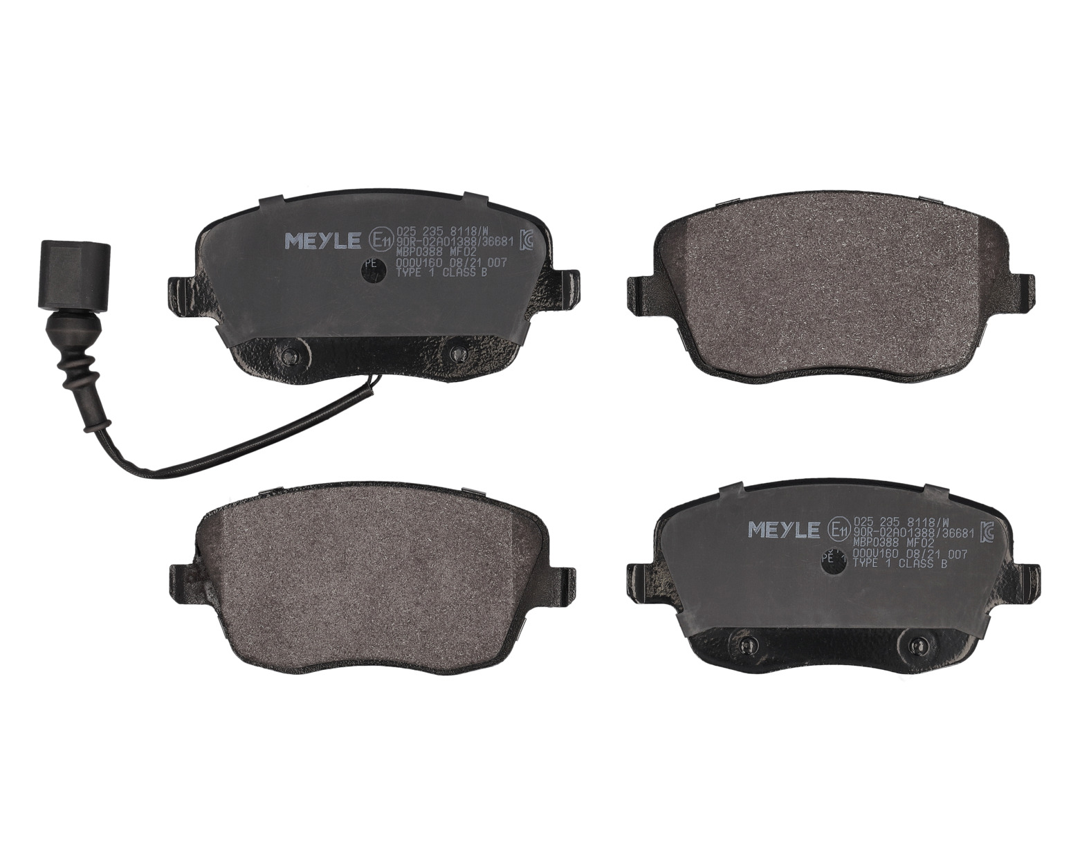 MEYLE Bremseklodser 0252358118w foraksel for SKODA SEAT