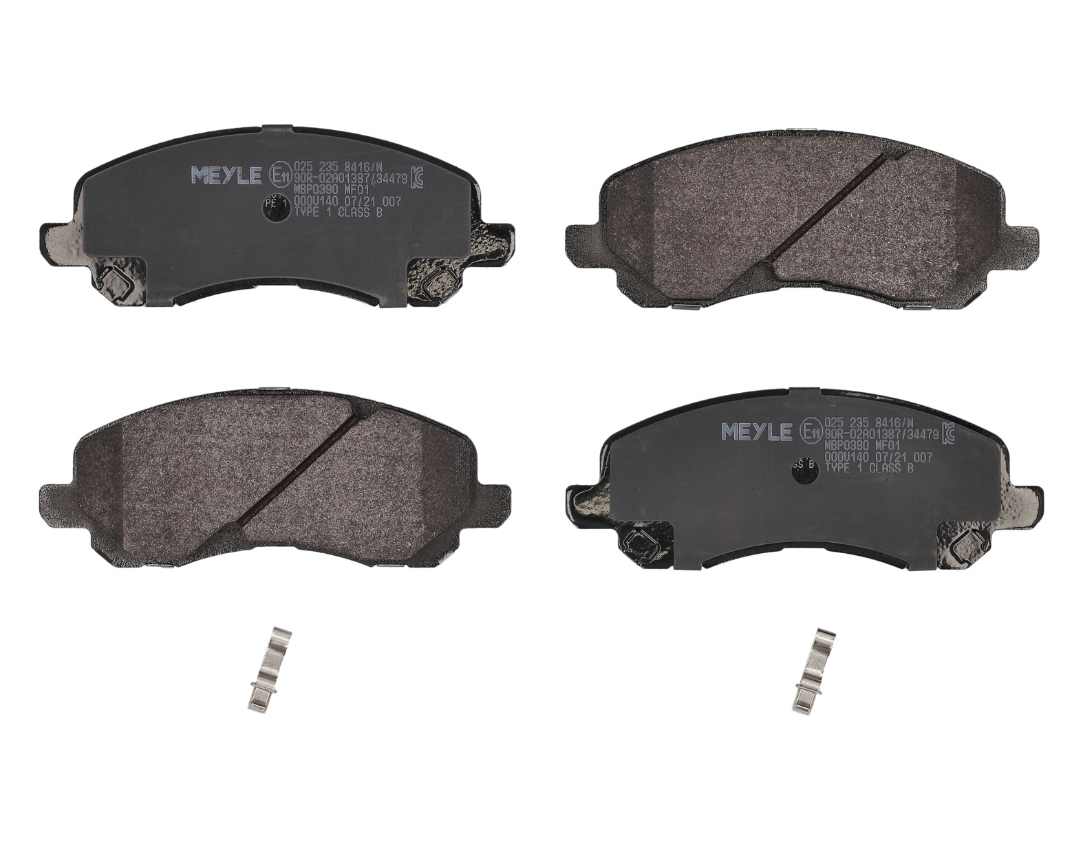 MEYLE Bremseklodser 0252358416w foraksel for PEUGEOT CHRYSLER JEEP DODGE LANCIA MITSUBISHI