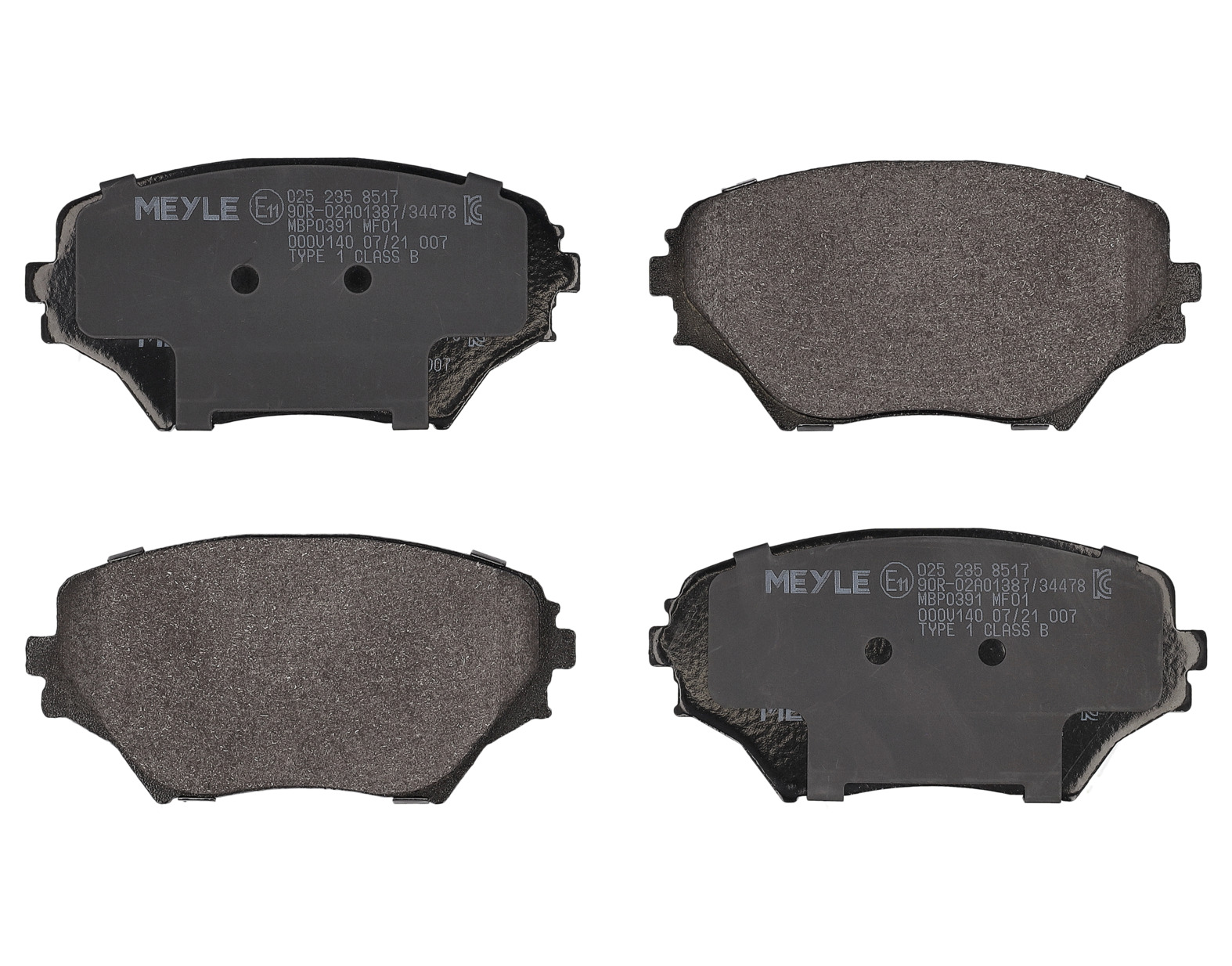 MEYLE Bremseklodser 0252358517 foraksel for TOYOTA