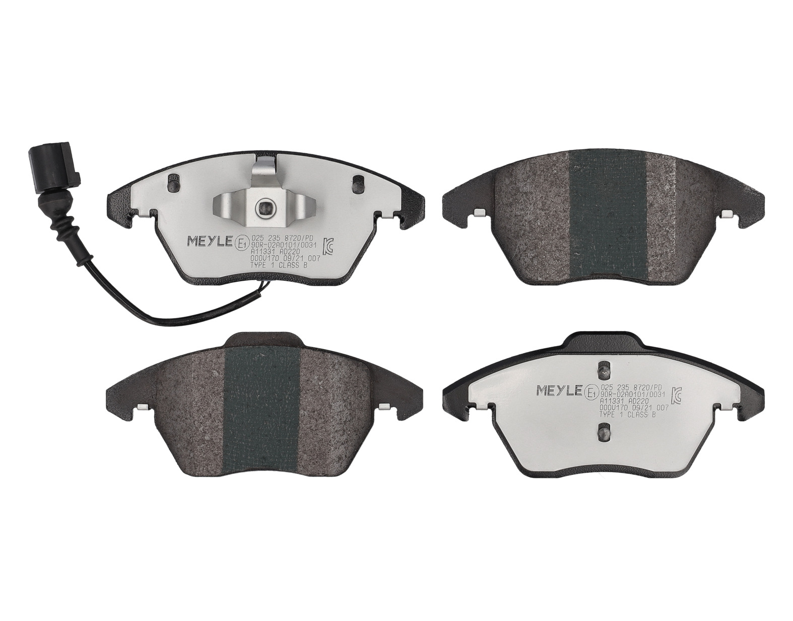 MEYLE Bremseklodser 0252358720pd foraksel for FORD VW AUDI SEAT